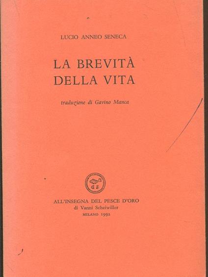 La brevità della vita - Lucio Anneo Seneca - copertina