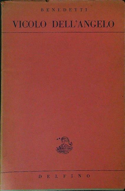 Vicolo dell'angelo - Benedetti - copertina