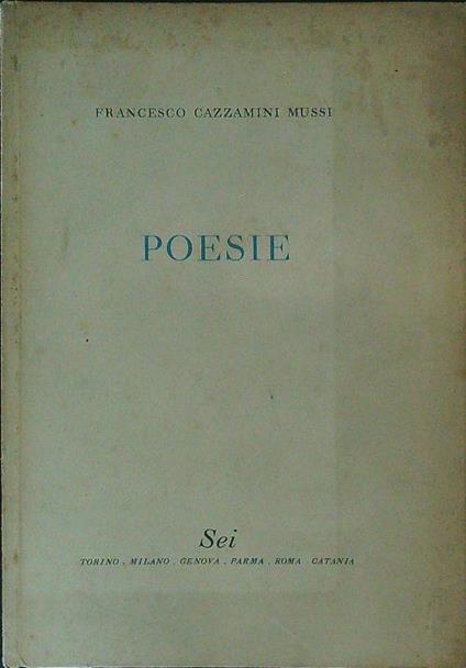 Poesie - Francesco Cazzamini Mussi - copertina