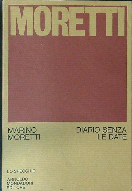 Diario senza le date - Marino Moretti - copertina