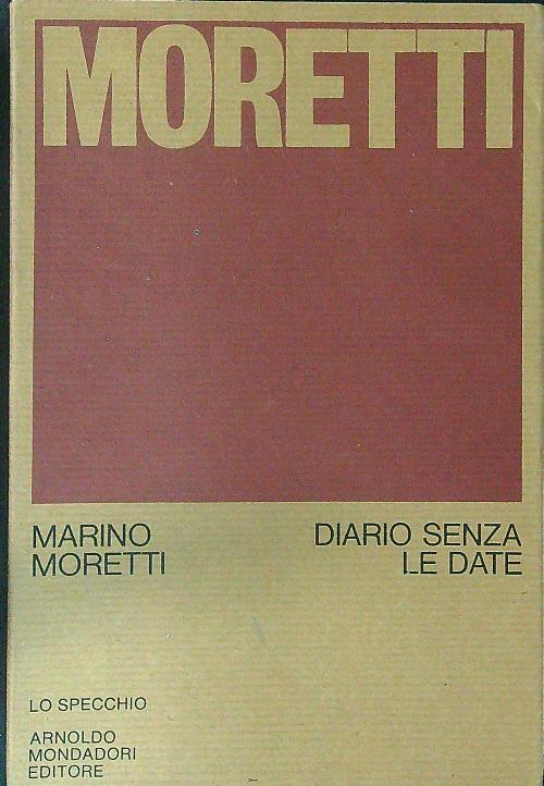 Diario senza le date - Marino Moretti - copertina