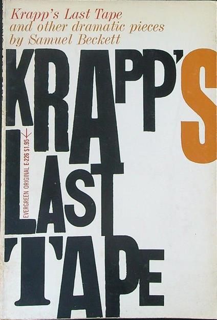 Krapp's last tape - Samuel Beckett - copertina