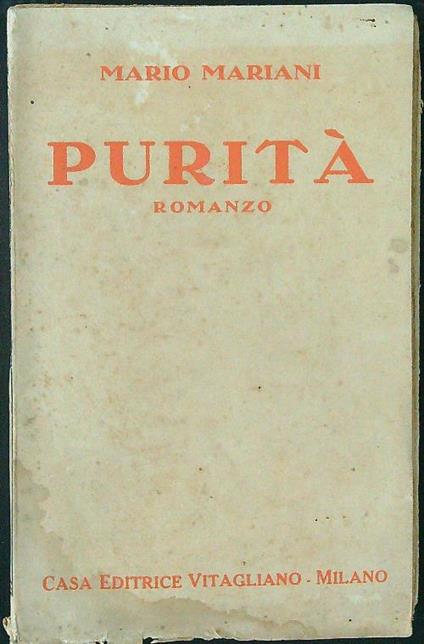 Purità - Mario Mariani - copertina