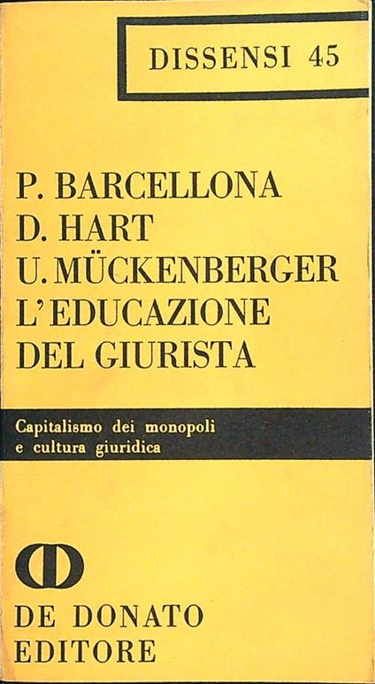 L' educazione del giurista   - copertina