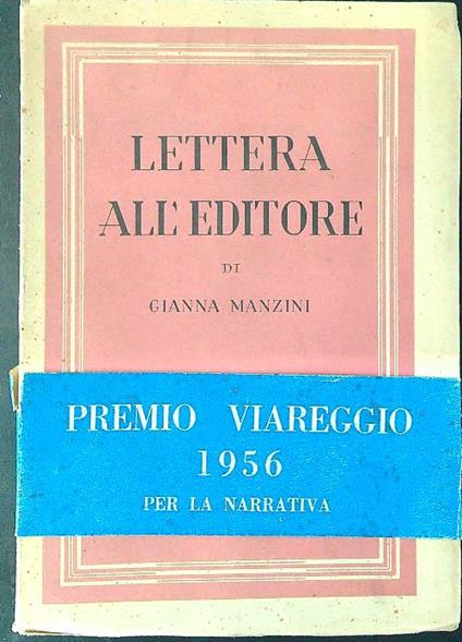 Lettera all'editore - Gianna Manzini - copertina