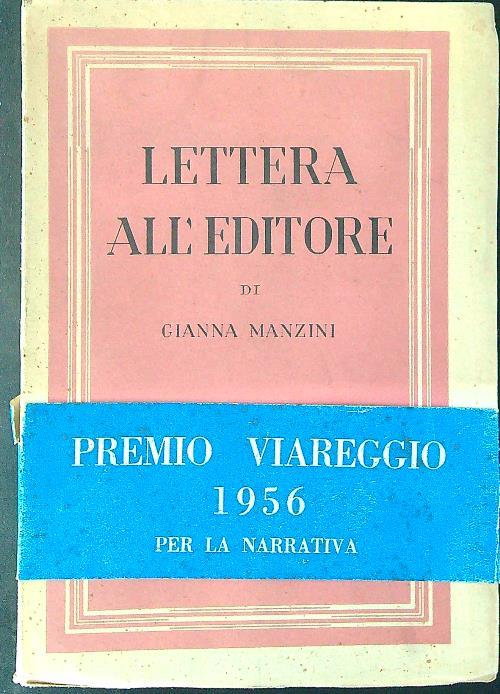 Lettera all'editore - Gianna Manzini - copertina