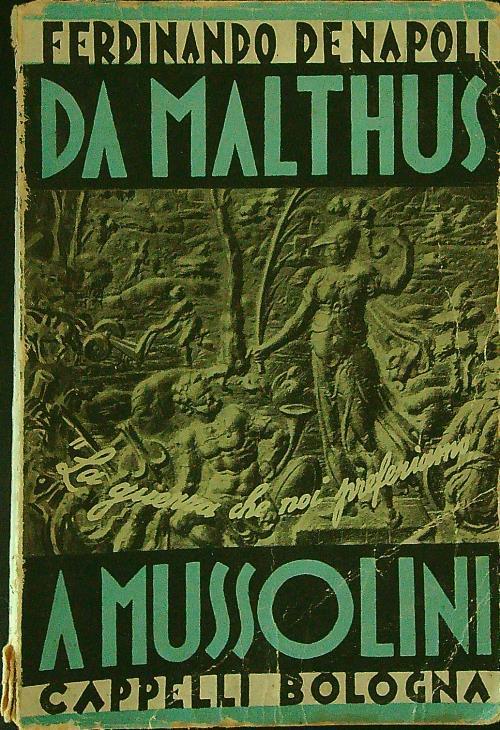 Da Malthus a Mussolini - Ferdinando De Napoli - copertina