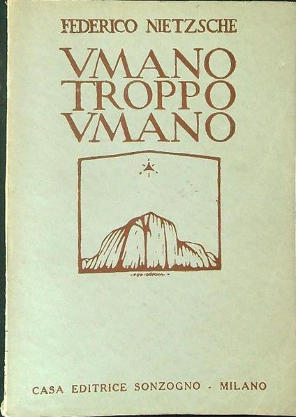 Umano troppo umano - Federico Nietzsche - copertina