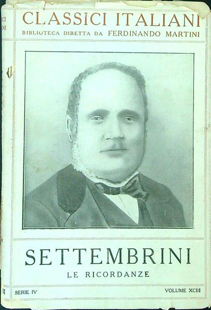 Le  ricordanze - Settembrini - copertina