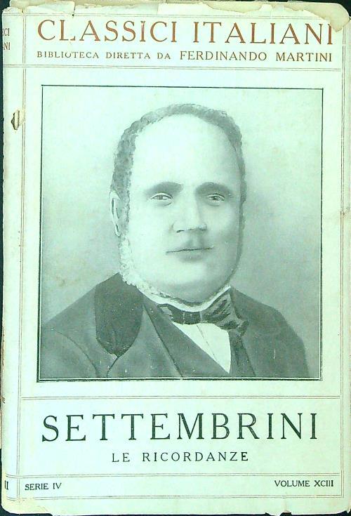 Le  ricordanze - Settembrini - copertina