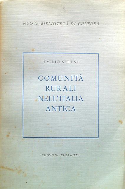 Comunità rurali nell'Italia antica - Emilio Sereni - copertina