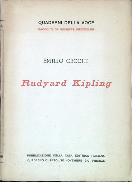 Rudyard Kipling - Emilio Cecchi - copertina