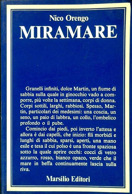 Miramare - Nico Orengo - copertina