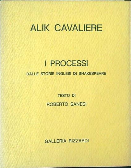 I  processi - Alik Cavaliere - copertina