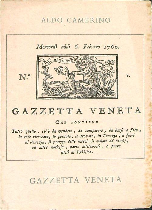 Gazzetta Veneta 1964 - Aldo Camerino - copertina