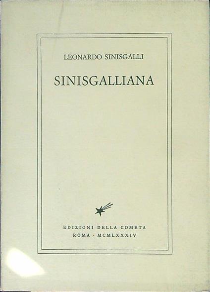 Sinisgalliana - Leonardo Sinisgalli - copertina