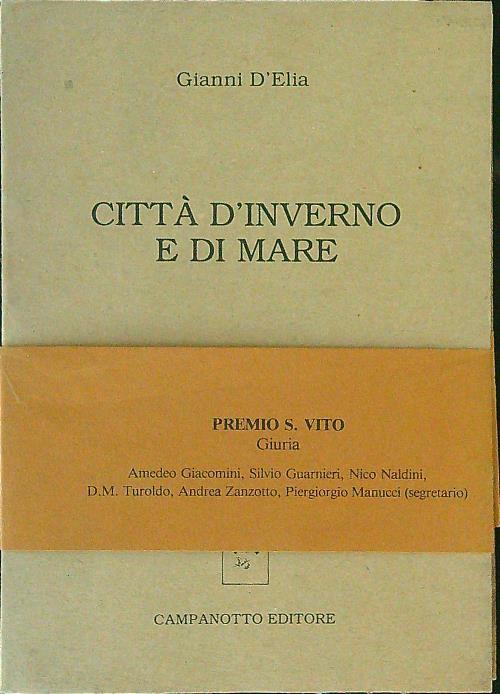 Città d'inverno e di mare - Gianni D'Elia - copertina