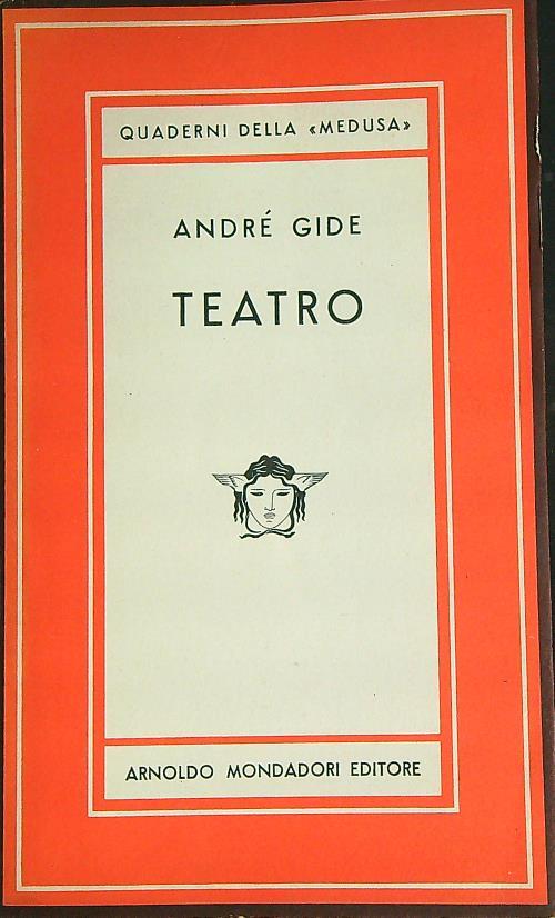 Teatro   - Andrè Gide - copertina