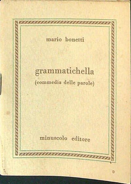 Grammatichella - Mario Bonetti - copertina