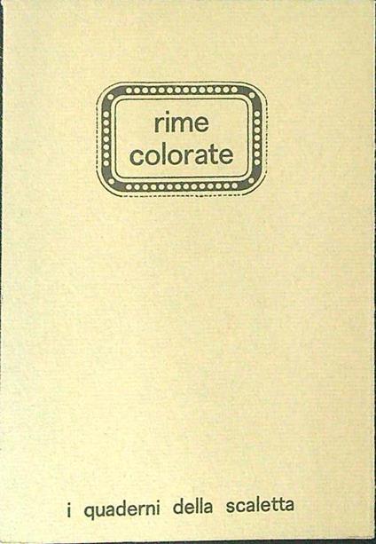 Rime colorate - Dino Carlesi - copertina