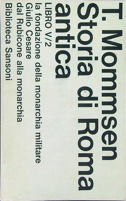 Storia di Roma antica Libro V/2 - T. Mommsen - copertina