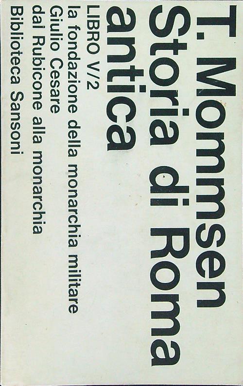 Storia di Roma antica Libro V/2 - T. Mommsen - copertina