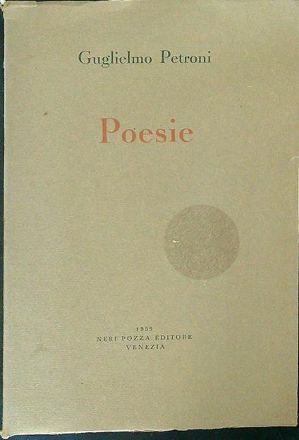 Poesie - Guglielmo Petroni - copertina