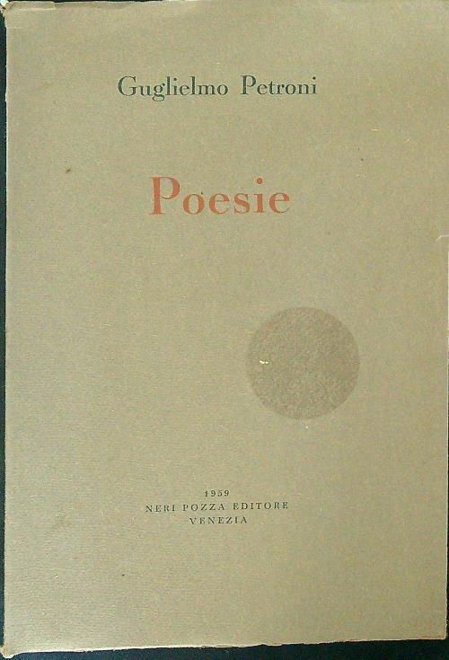 Poesie - Guglielmo Petroni - copertina