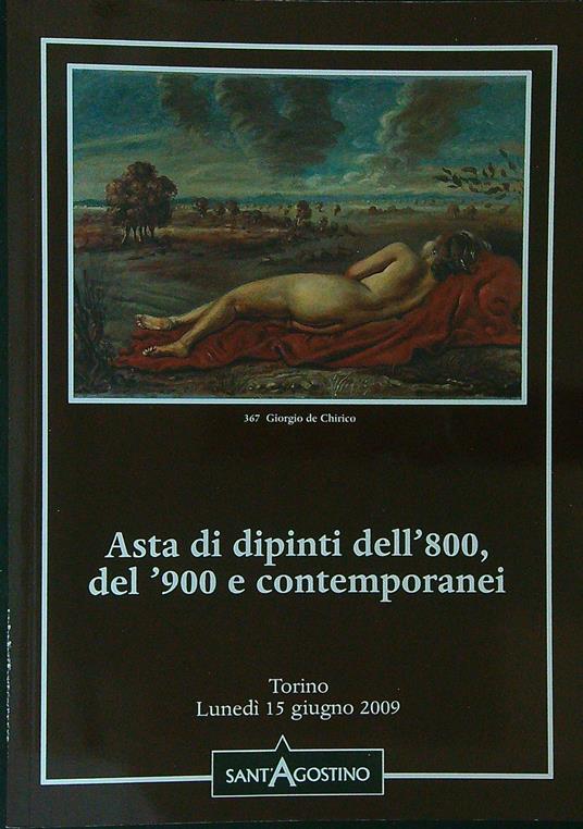 Asta di dipinti dell'800 e del '900 e contemporanei - copertina