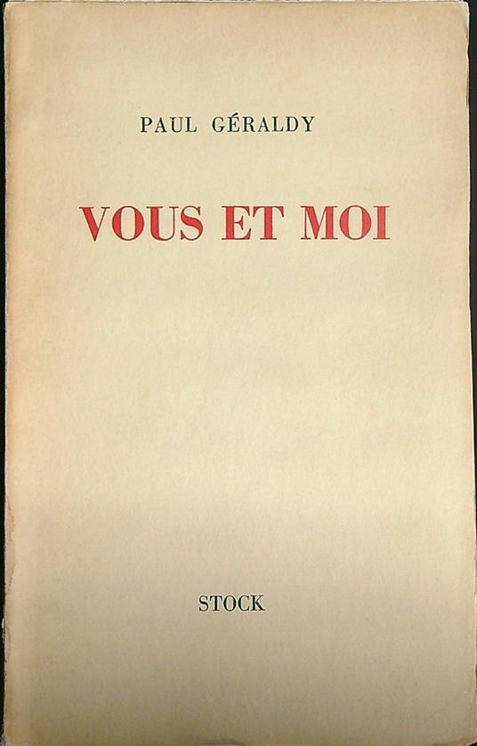 Toi et Moi - Paul Géraldy - copertina