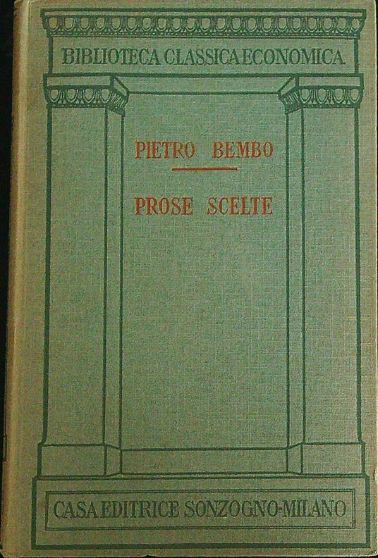 Prose scelte   - Pietro Bembo - copertina