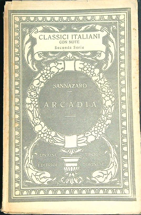 Arcadia. - Jacopo Sannazaro - copertina
