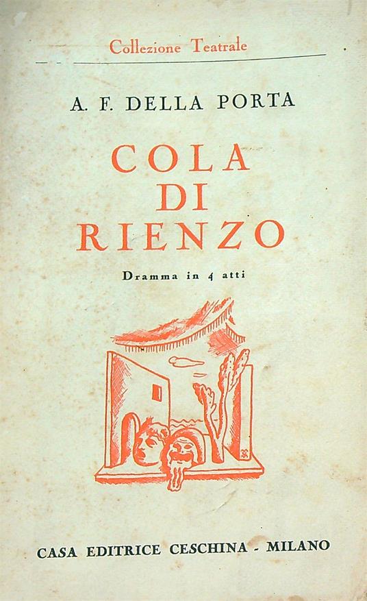 Cola di rienzo - A.F. Della Porta - copertina