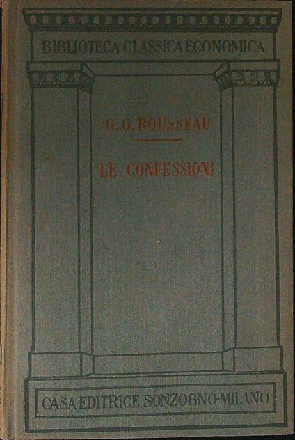 Le confessioni - G. G, Rousseau - copertina