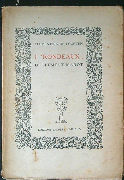 I rondeaux - Clement Marot - copertina