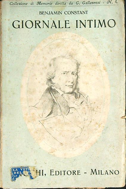 Giornale intimo - Benjamin Constant - copertina