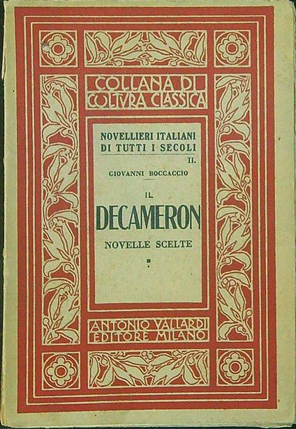 Il Decameron Novelle scelte - Giovanni Boccaccio - copertina