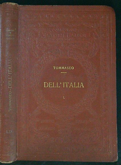 Dell'Italia I - Tommaseo - copertina