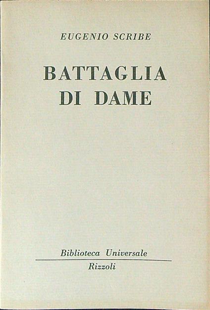 Battaglia di dame - Eugenio Scribe - copertina