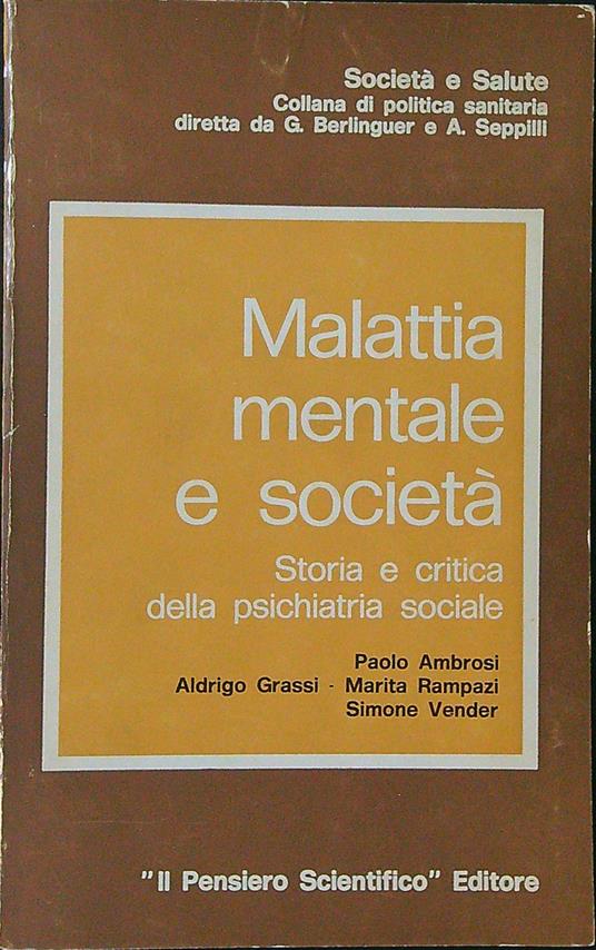 Malattia mentale e società - copertina
