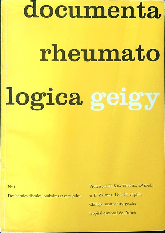 Documenta rheumatologica I - copertina