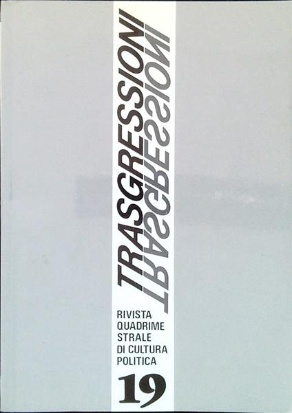 Trasgressioni 19. Anno IX n. 2-3/Maggio Dicembre 1994 - copertina