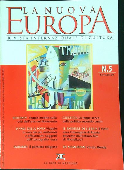 La nuova Europa 5/99 - copertina