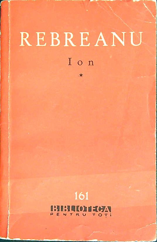 Ion vol 1 - Rebreanu - copertina