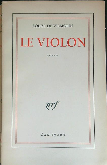Le violon - Louise De Vilmorin - copertina