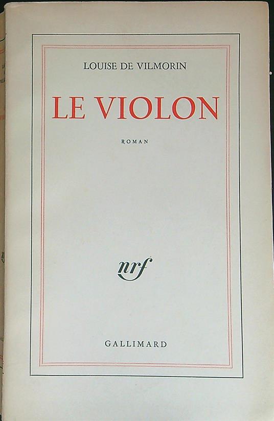 Le violon - Louise De Vilmorin - copertina