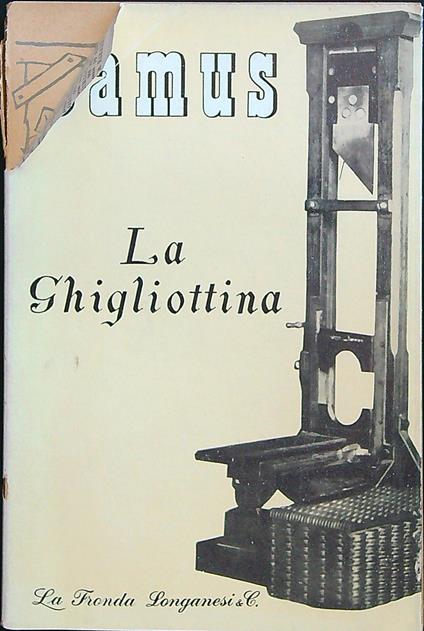 La Ghigliottina - Albert Camus - copertina