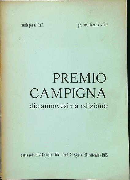 Premio campigna - copertina