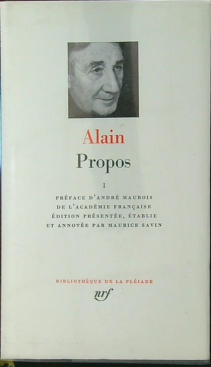 Propos - Alain - copertina