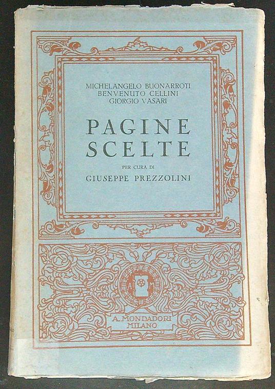Pagine scelte - Giuseppe Prezzolini - copertina